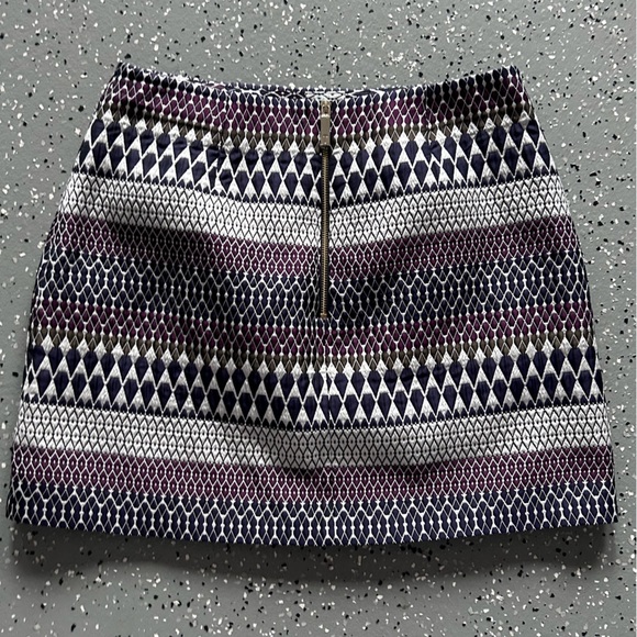 Ted Baker London Metallic Geometric Jacquard Mini Skirt NWT - Picture 6 of 7